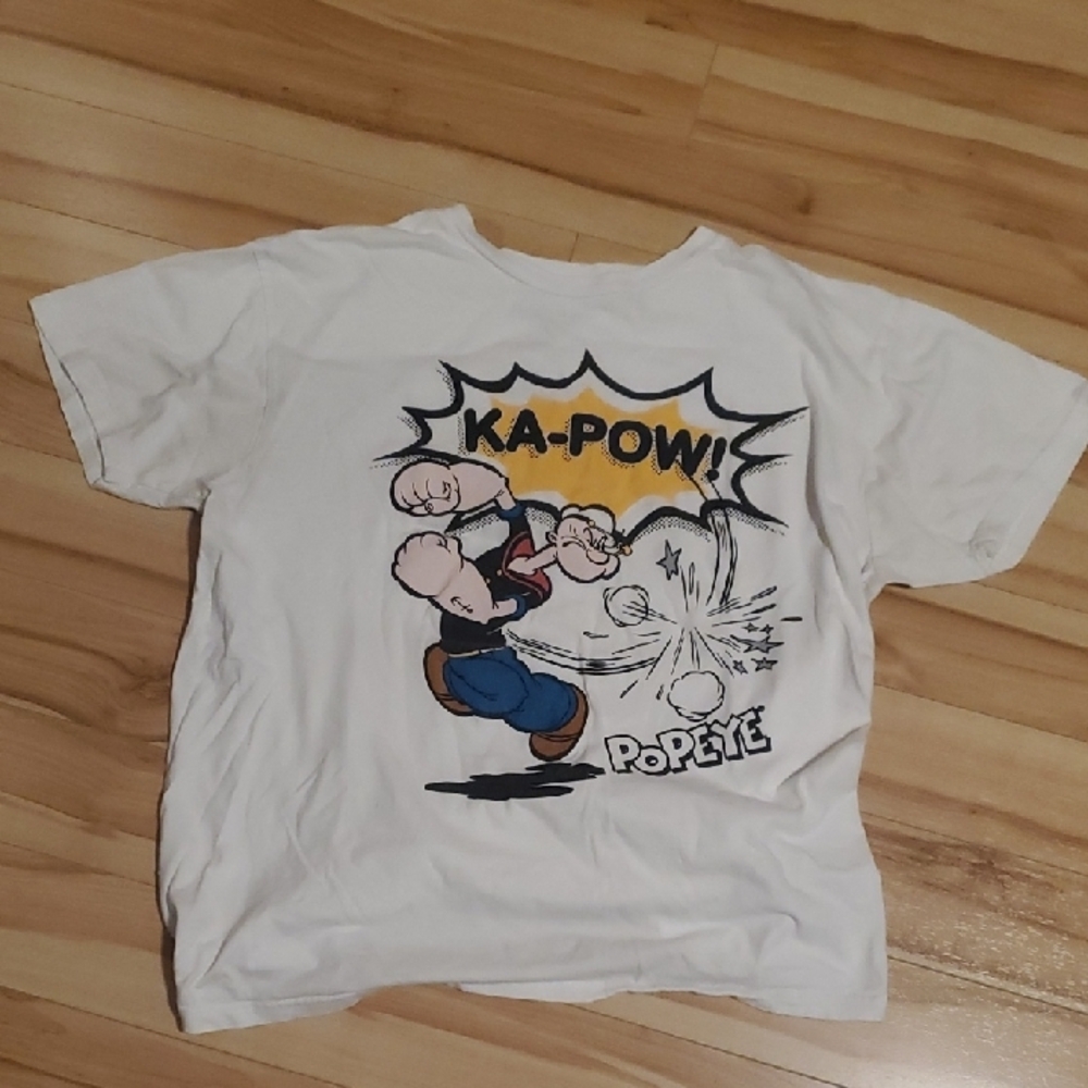 Popeye White Short Sleeve Tee